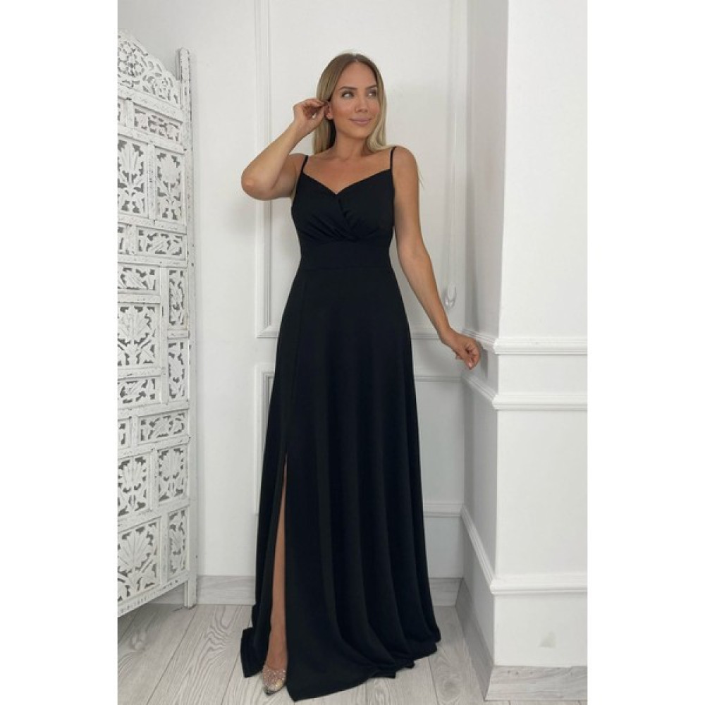 Ges Moda G0273 Ip Askılı Maksi Abiye Elbise Siyah Elbise Fiyatı