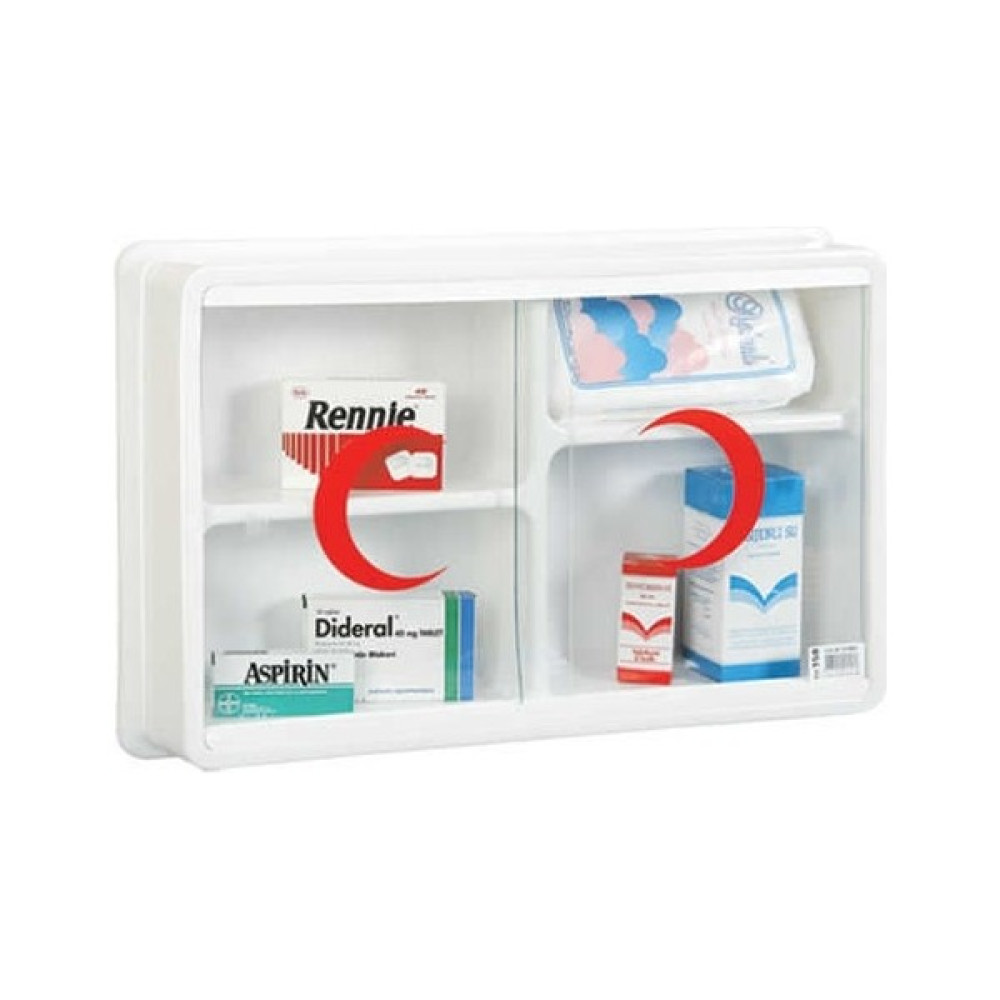 Geseus Ecza Dolabı İçi Dolu Ilk Yardım İçerik Paketli 47X30X10 cm 158 Banyo Dolabı / Mobilyası Fiyatı