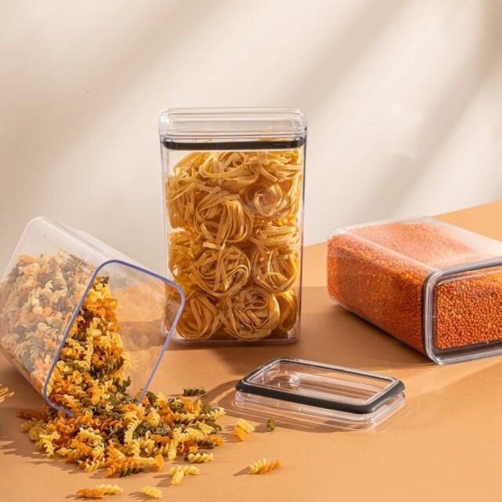 Geseus Vakumlu Hava Almaz Saklama Kabı Seti Erzak Kabı Dikdörtgen 12ADET 3100ML - 1 Adet Saklama Kapları Fiyatı