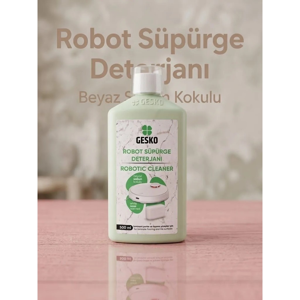 Gesko Robot Süpürge Deterjanı Beyaz Sabun Kokulu 500 ml - Mavi Robot Süpürgeler Fiyatı
