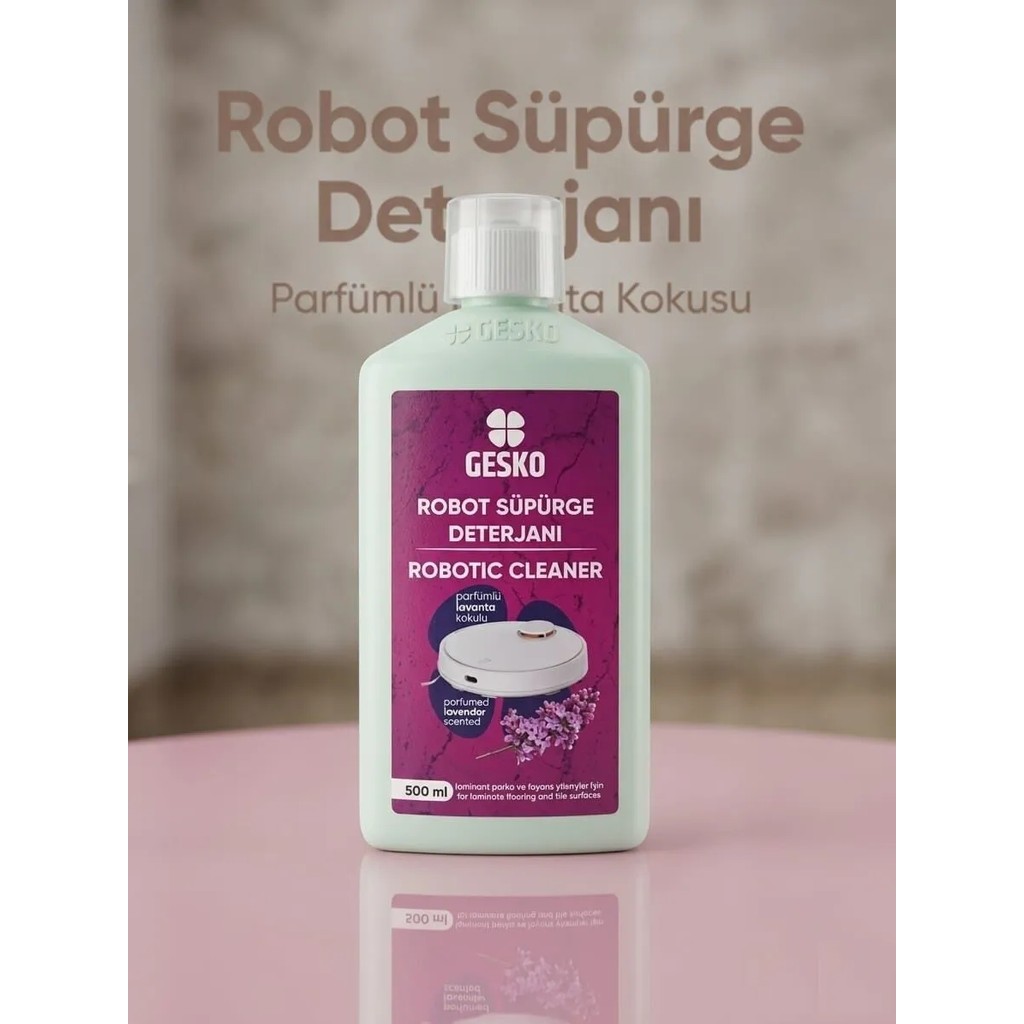Gesko Robot Süpürge Deterjanı Parfümlü Lavanta Kokulu 500 ml - Şeffaf Robot Süpürgeler Fiyatı