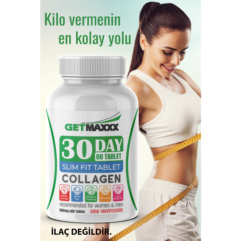 Getmaxxx Yağ Yakma Ve Kilo Vermeye Yardımcı Collagen 60 Tablet Sağlık Fiyatı