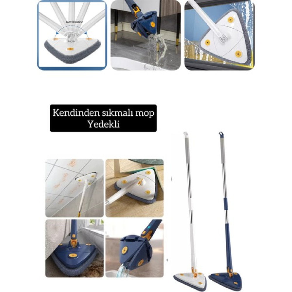 Geula Limpeza Cam Silecek Cam Silme Aparatı Mop Yer Zamin Silme Kendinde Sıkma Yedekli - Beyaz Temizlik Malzemeleri Fiyatı