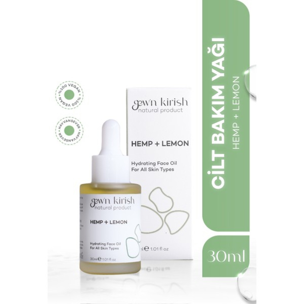 Gewn Kirish Gew'n Kirish Hemp + Lemon Cilt Bakım Yağı 30 ml Oto Boyaları Fiyatı
