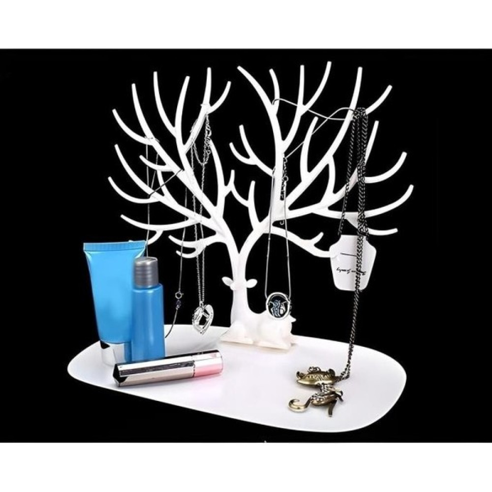 Geyik Tasarımlı Takı Standı Yüzük Kolye Mücevher Askısı Organizer - 25 x 15 x 23 cm - Beyaz Eşya Saklama / Düzenleme Fiyatı