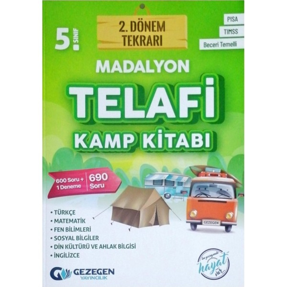 Gezegen Yayıncılık 5.sınıf 2.dönem Tekrarı Madalyon Telafi Kamp Kitabı Tüm Dersler Fiyatı