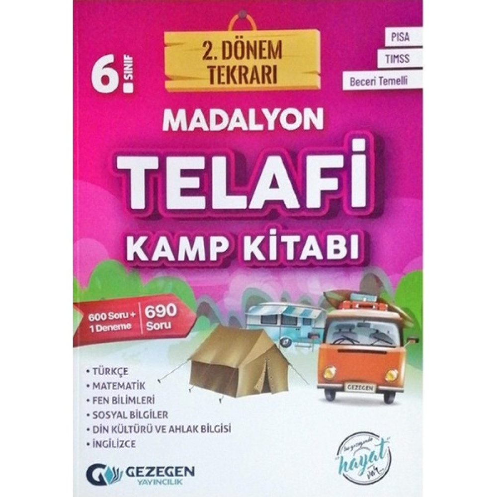 Gezegen Yayıncılık 6.sınıf 2.dönem Tekrarı Madalyon Telafi Kamp Kitabı Tüm Dersler Fiyatı