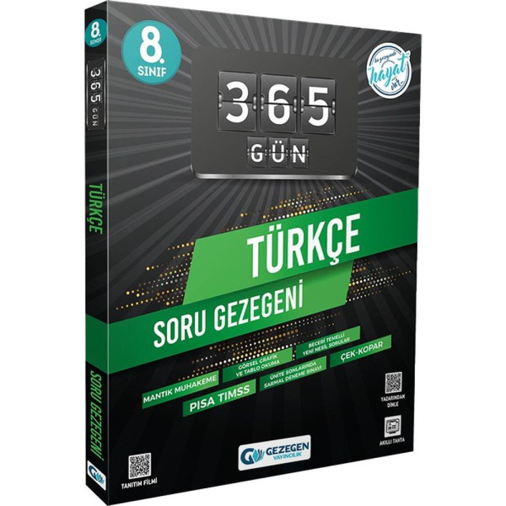 Gezegen Yayıncılık 8. Sınıf LGS 365 Gün Türkçe Soru Gezegeni Ders Sınav Kitapları Fiyatı