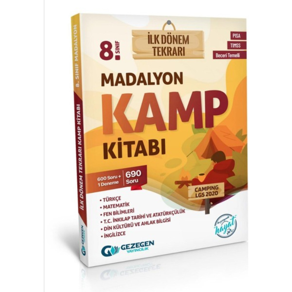 Gezegen Yayıncılık 8. Sınıf Madalyon Kamp Kitabı (Ilk Dönem Tekrarı) Tüm Dersler Fiyatı