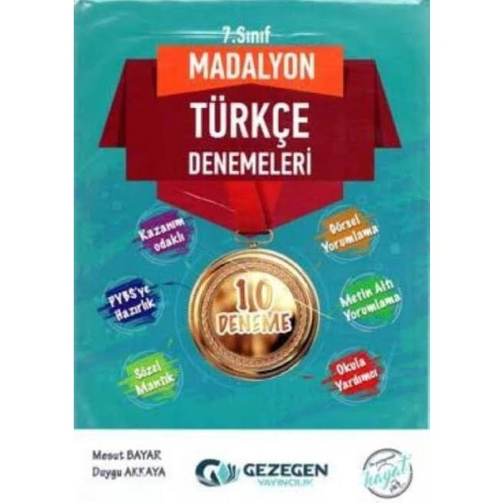 Gezegen Yayıncılık Madalyon 7. Sınıf Türkçe Denemeleri 10 Deneme Türkçe Fiyatı