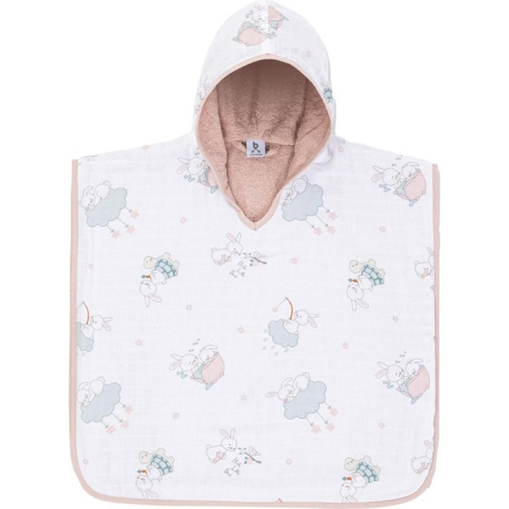 Gezenbebe Hero Müslin & Havlu Desenli Bebek Çocuk Panço Bunny - Pembe Bebek Banyo-Tuvalet Fiyatı