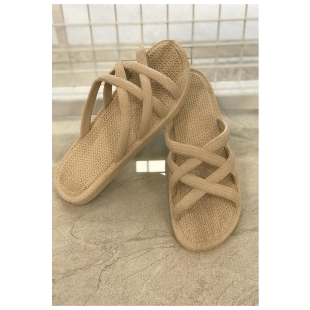 GEZER Örgülü Kayma Yapmaz Kadın Terlik 40 Beden Unisex Sandalet Fiyatı