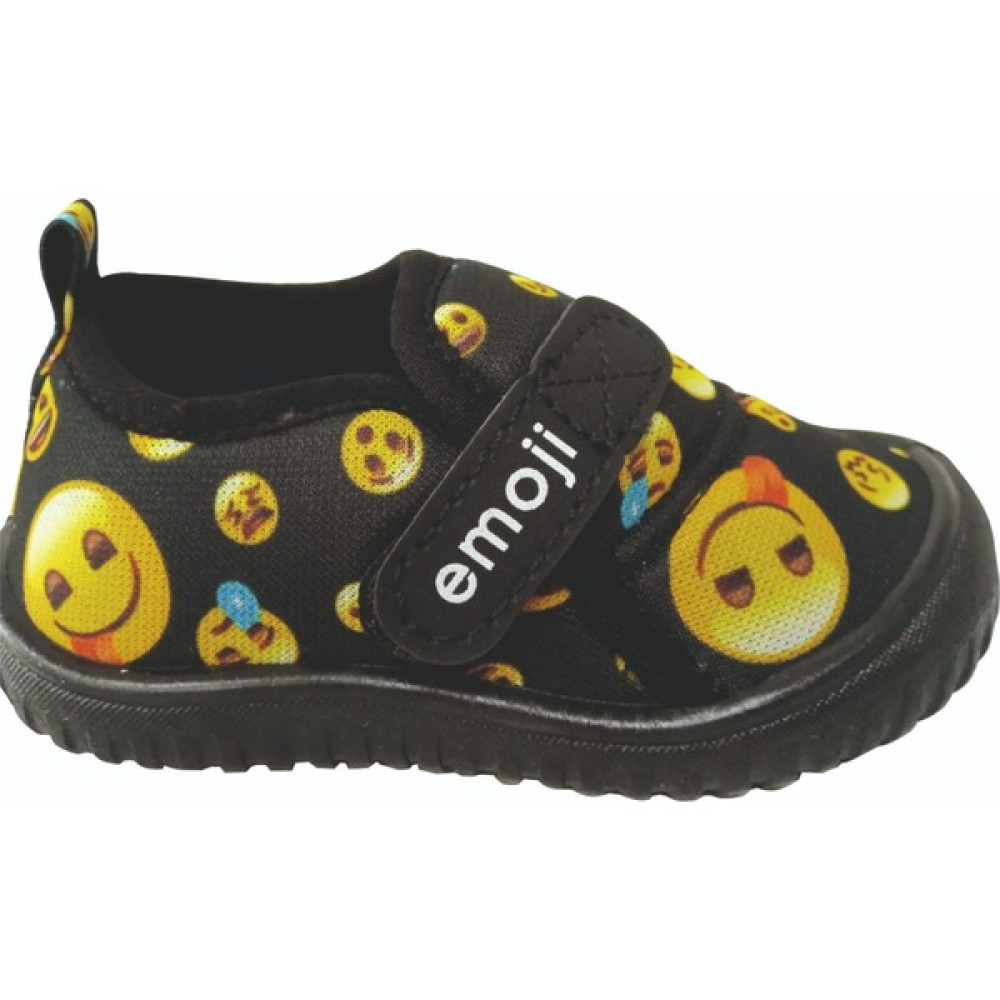 Gezer TRC22-0029 Günlük Çocuk Streç Siyah Sarı Emoji Cırtlı Ev Ayakkabısı Kız Çocuk Panduf Fiyatı
