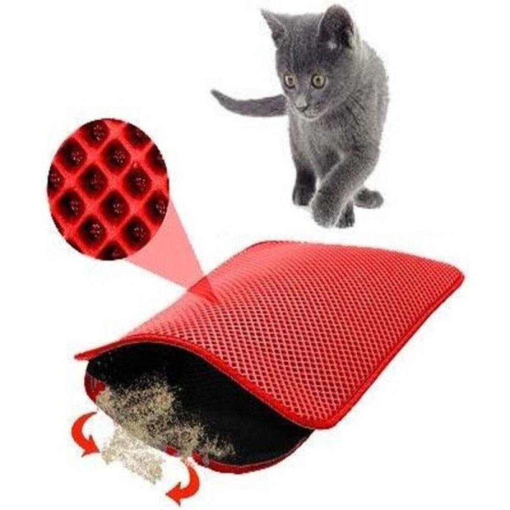 Gezeroğlu Petshop Elekli Kedi Tuvalet Önü Paspası Kedi Paspası - 40 x 60 cm - Kırmızı Evcil Hayvan Ürünleri Fiyatı