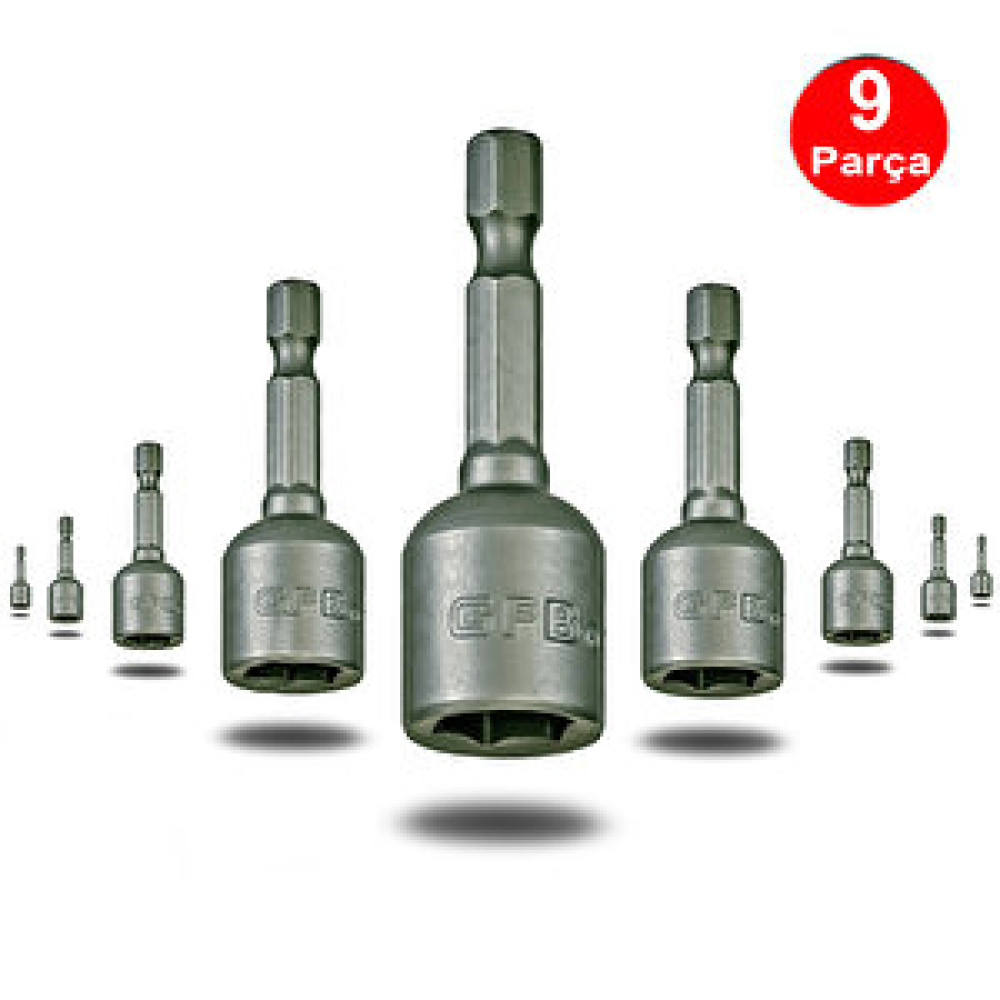 Gfb Bits Uç Lokma Somun Vidalama Matkap Ucu 9 Parça Takım(6-7-8-10-11-12-13-14-17) Matkaplar Fiyatı