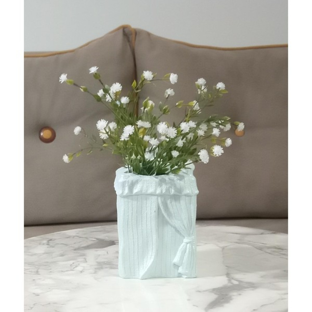 Gfc Life Store Dahil,Vazo Dahil,Vazoda Çiçek,Beyaz Yapay Çiçek,Vazo Dekoratif Poliresin 7x7x17cm Oto Boyaları Fiyatı