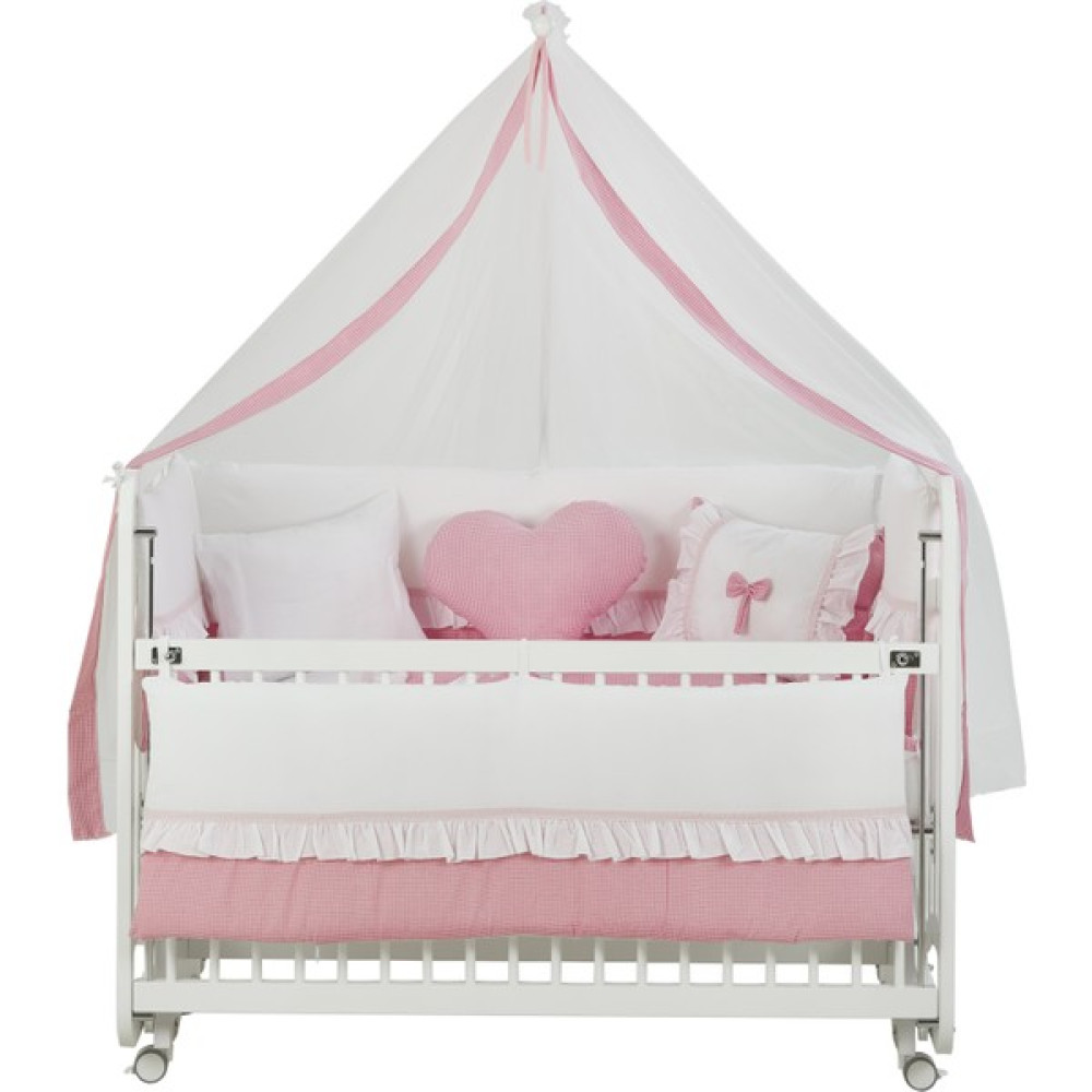 Gg Baby Bianco Sweet Dreams Anne Yanı Beşik Strawberry Jam Uyku Setiyle - 60x120 cm - Beyaz Beşik Fiyatı