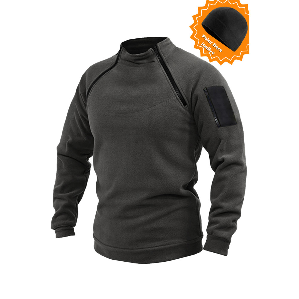 GHASSY CO. Erkek Airforce Tactical Thermal Tech Fonksiyonel Kol Cepli Polar XXL Beden Kadın Giyim Fiyatı