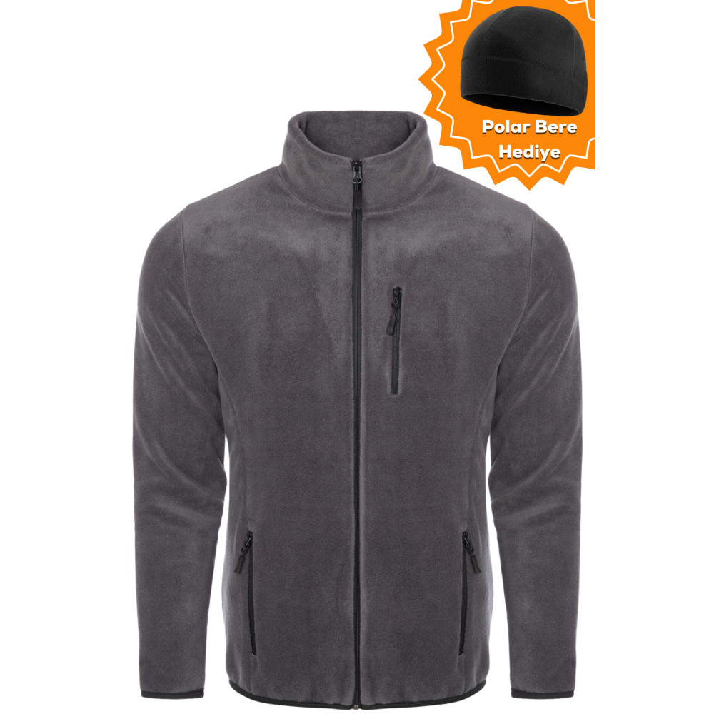 GHASSY CO. Erkek Pro Rüzgar Geçirmez 5 Cepli Outdoor Tam Fermuarlı Polar Ceket S Beden Kadın Giyim Fiyatı