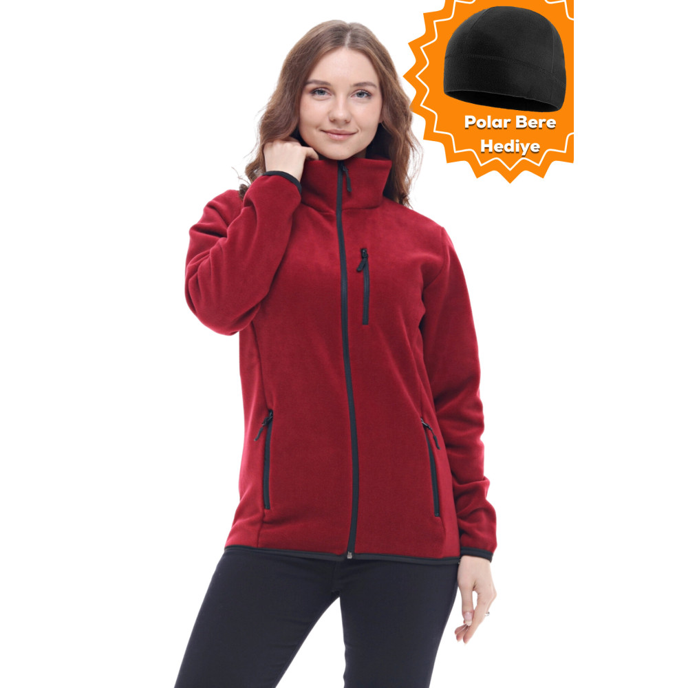 GHASSY CO. Kadın Bordo Softshell Polar XL Beden Kadın Giyim Fiyatı