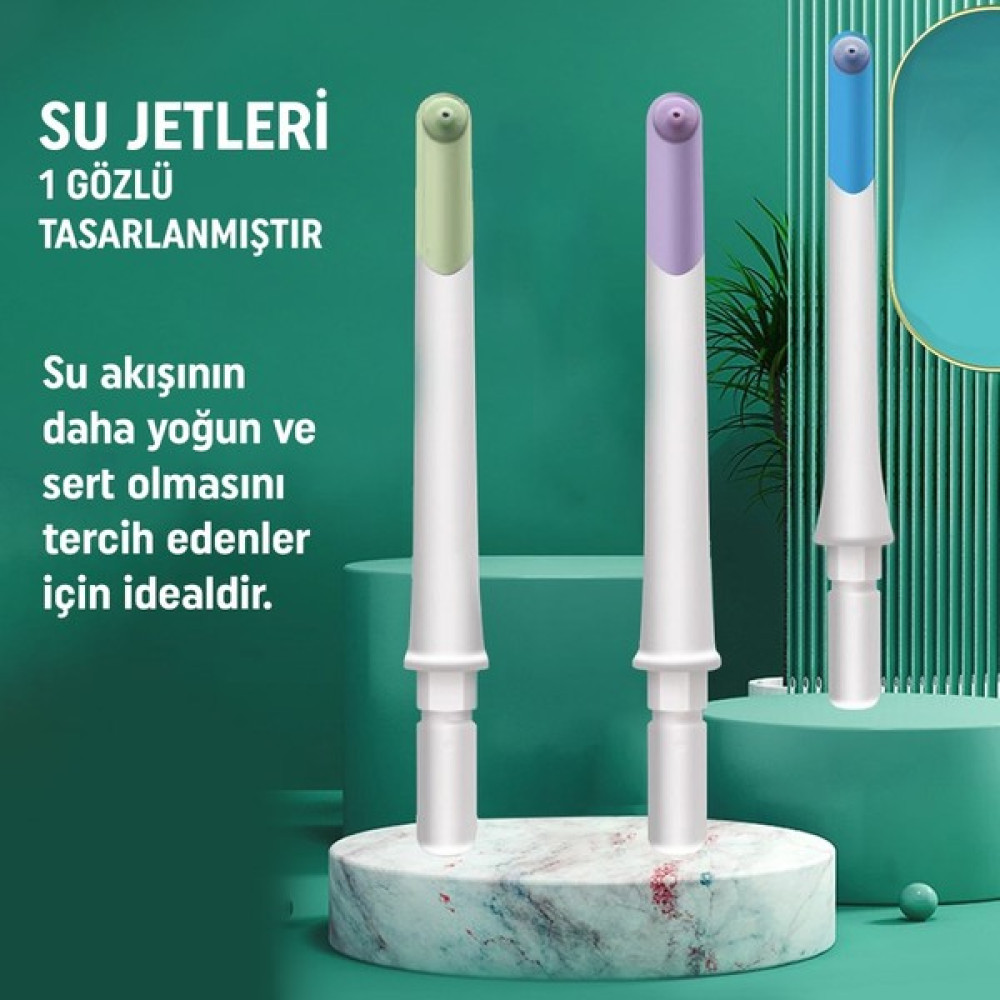 Ghdent Ağız Duşu Yedek Başlıkları 3 Adet Tek Gözlü Şarjlı Diş Fırçası ve Aksesuarları Fiyatı
