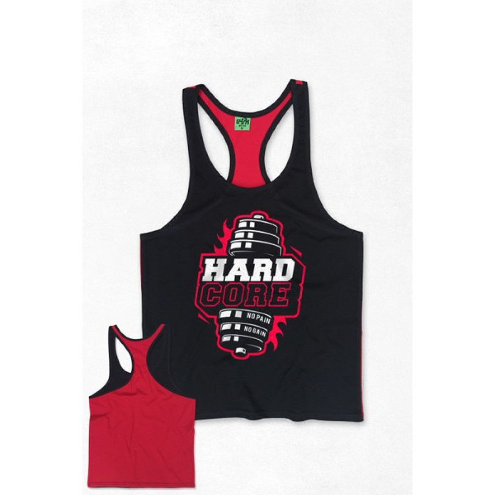Ghedto Hard Core Npng Fitness Tank Top Sporcu Atleti Siyah Kırmızı Erkek Atlet / Fanila Fiyatı