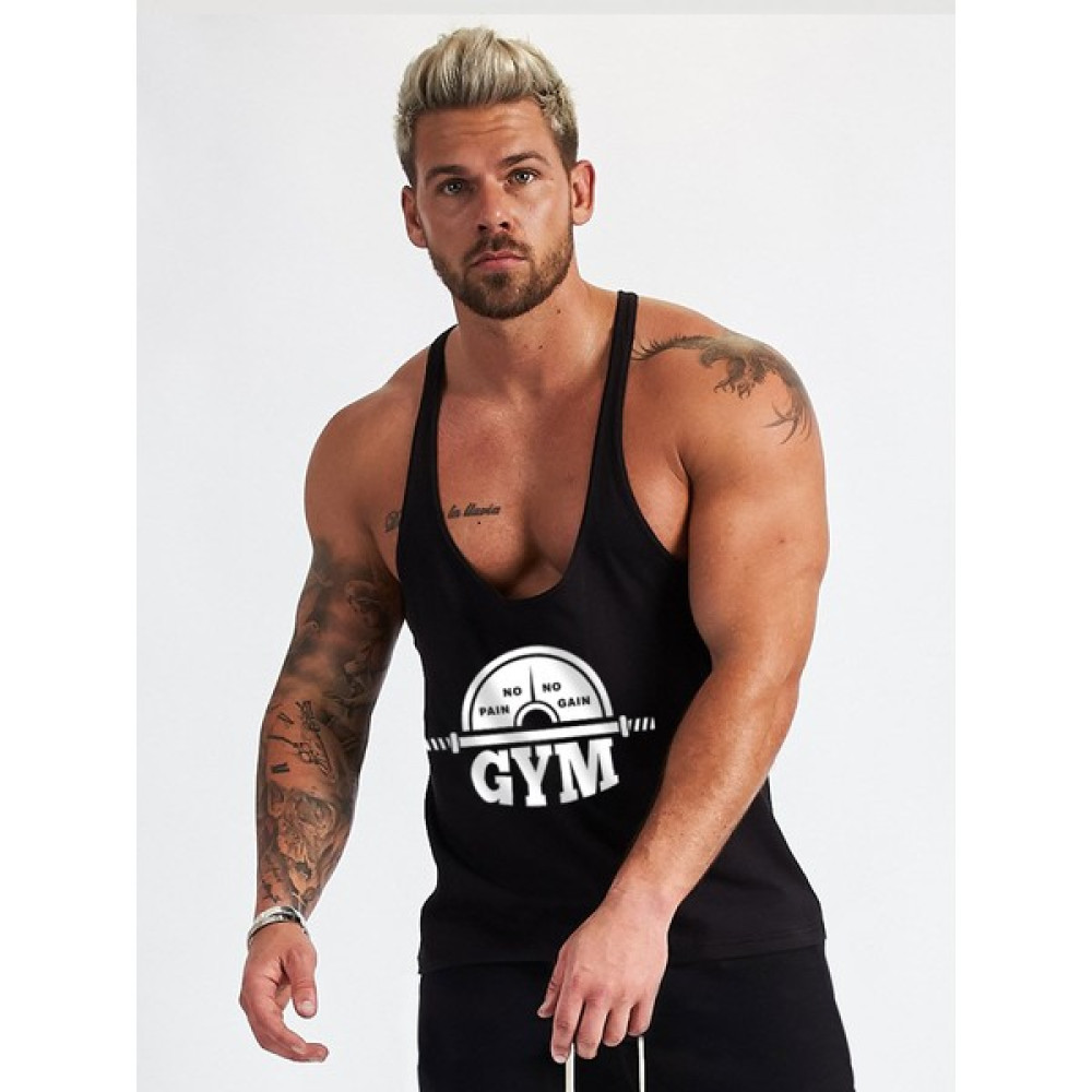Ghedto Npng Gym Dambıl Fitness Tank Top Sporcu Atleti Siyah Erkek Atlet / Fanila Fiyatı