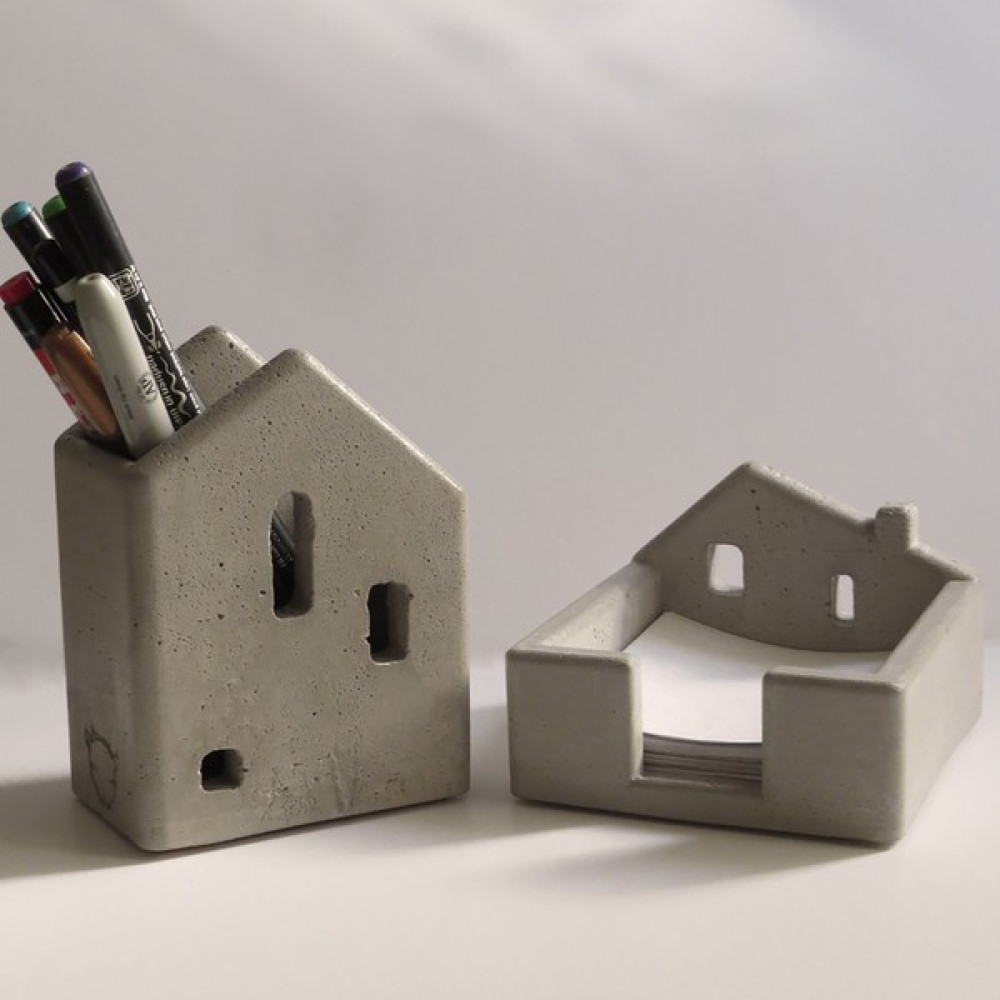 Ghogol Home Beton Ev Kalemlik + Notluk Seti Gri Ofis Seti Fiyatı