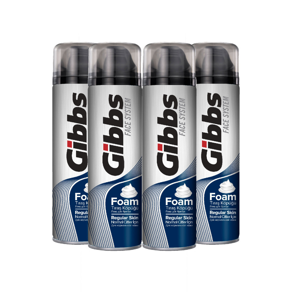 GİBBS Regular Tıraş Köpüğü 4x200ml Tıraş Jelleri / Köpükleri / Kremleri Fiyatı