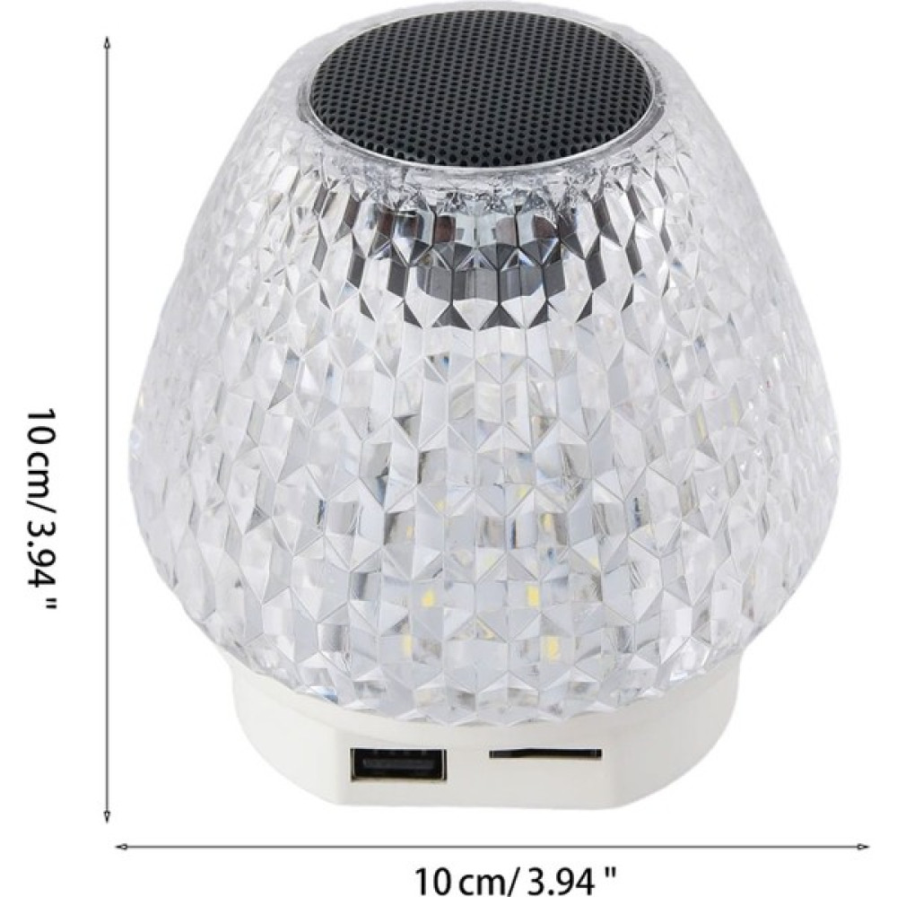 Gibox Kristal Şarjlı Masa Lambası 7 Renk Gece Lambası Bluetooth Hoparlör Dokunmatik Stereo Radyo Sd Kart Bluetooth Hoparlör Fiyatı