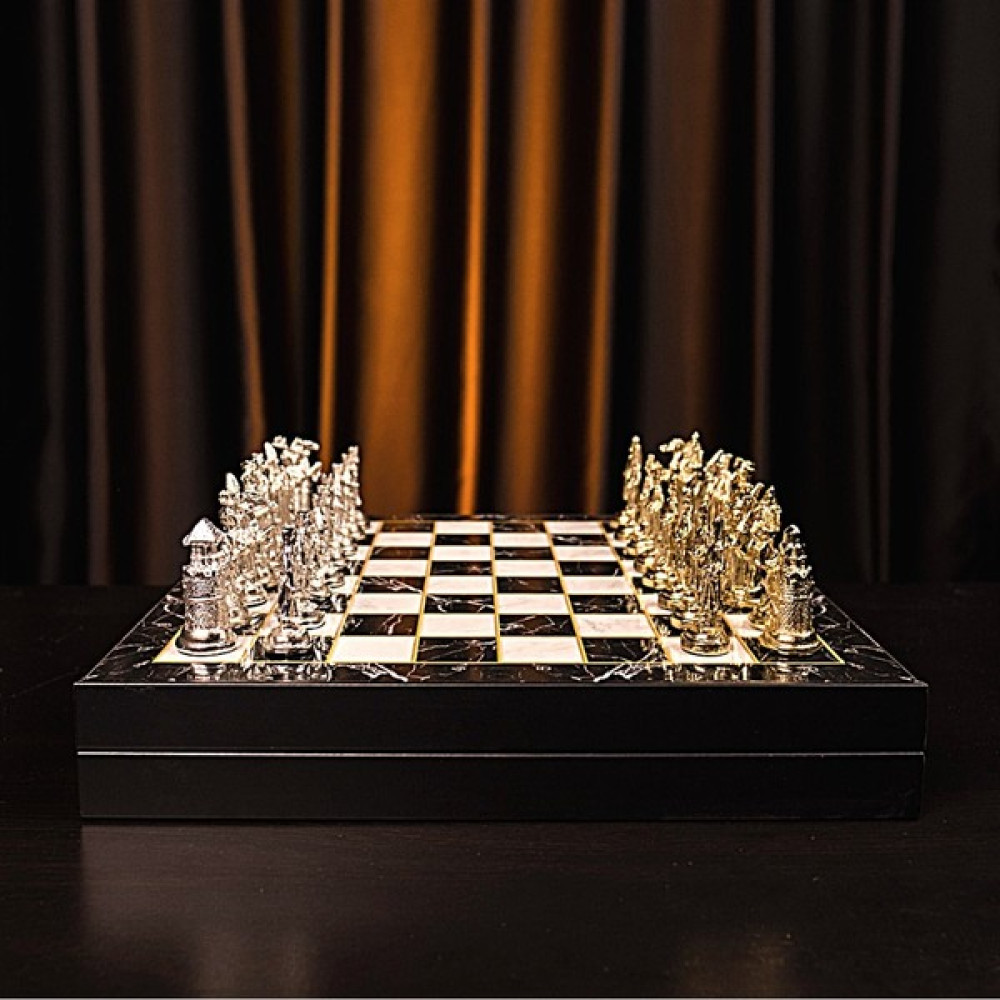 Gift Home Gifthome Büyük Boy Metal Osmanlı-Bizans Satranç Tk. Parlak ve Mermer Desenli Sandıklı Mdf TAHTASI(36X36 Cm.) - Sarı Satranç Fiyatı