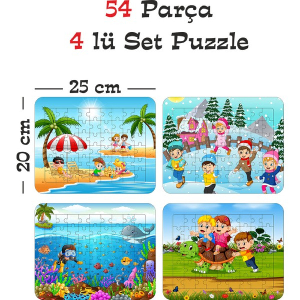Gift Plus 54 Parça Ahşap Eğitici Yapboz Puzzle Seti 3 Eğitici Oyuncak Fiyatı