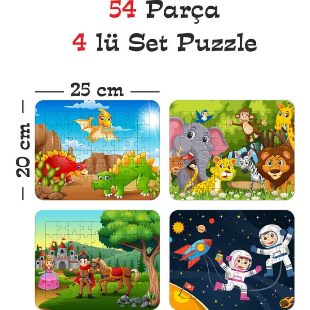 Gift Plus 54 Parça Ahşap Eğitici Yapboz Puzzle Seti (Set 6) Eğitici Oyuncak Fiyatı