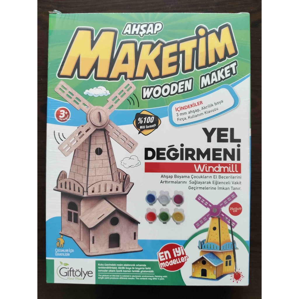 Giftatölye Ahşap Maketim Yel Değirmeni Diğer Fiyatı