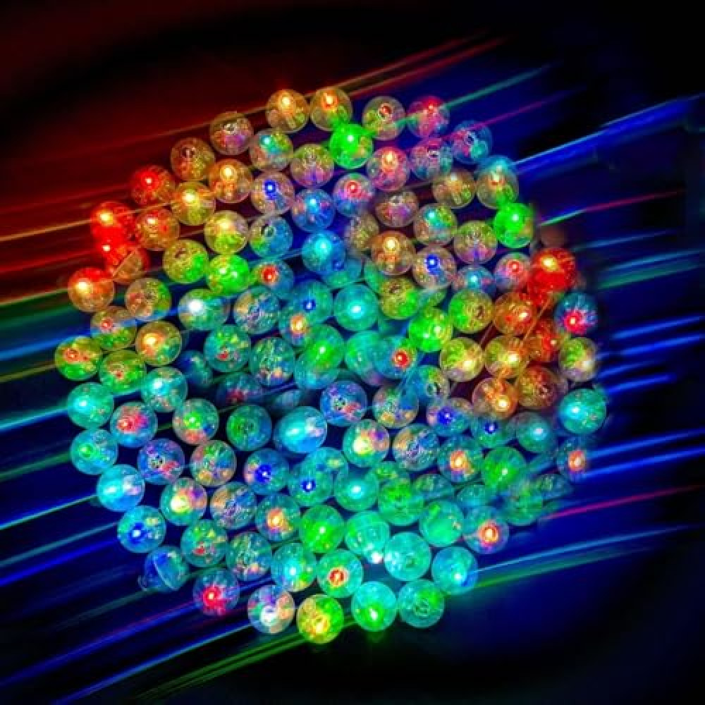 GiftExpress 50 Piece Mini LED Ballon Lights - 48 Hours of Flashing Multicolor Glow for Easter Eggs & Latex Balloons - Waterproof Bright Blinking Light Up Ball for Party Decorations