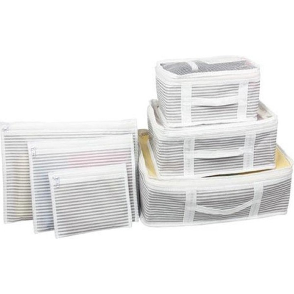 Giftmatik Center Bavul Içi Düzenleyici Valiz Organizer 6 Lı Set - Çizgili Saklama Kapları Fiyatı