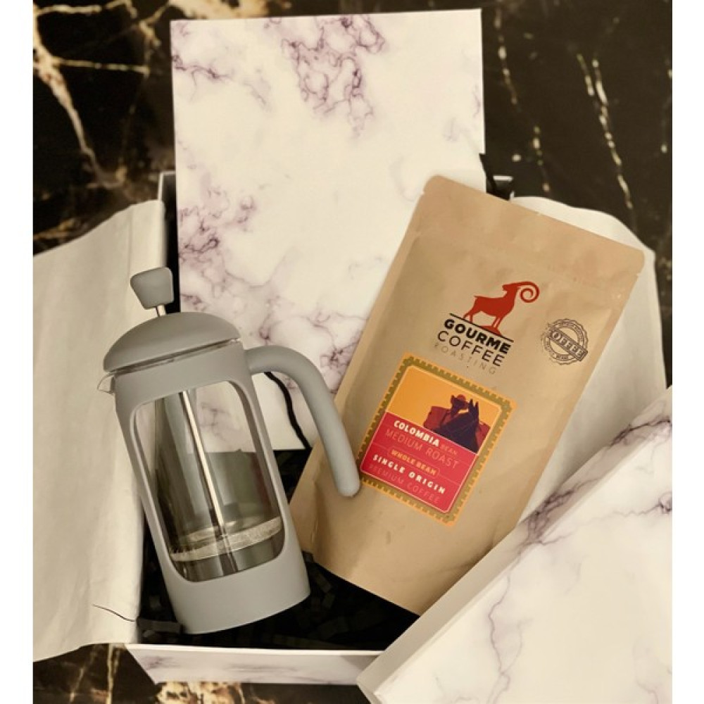 Giftmoda Beyaz Mermer French Press & Filitre Kahve Sevgiliye Hediye Seti Hediyelik Eşya Fiyatı