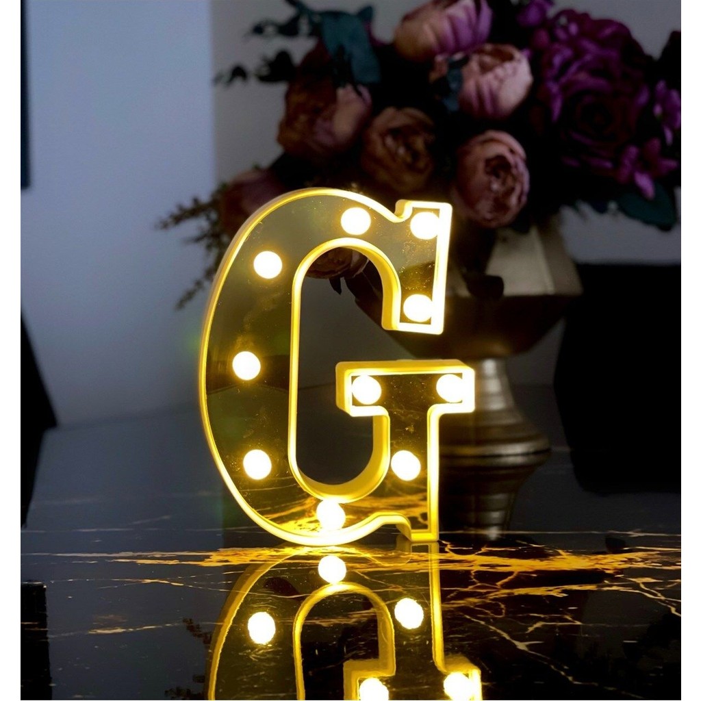 Giftmoda Plastik 3D Işıklı LED Harf Dekoratif Aydınlatma 4000 lm Su Geçirmez Büyük Boy Altın Diğer Fiyatı