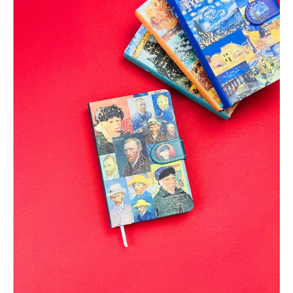 Giftmoda Van Gogh Kolaj Tasarımlı Mıknatıs Kapaklı Defter BM-1204 - Karakter Defter & Kağıt Ürünleri Fiyatı