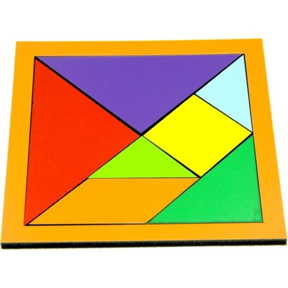 Giftölye Ahşap Renkli Tangram 17 x 17 cm Eğitici Oyuncak Fiyatı