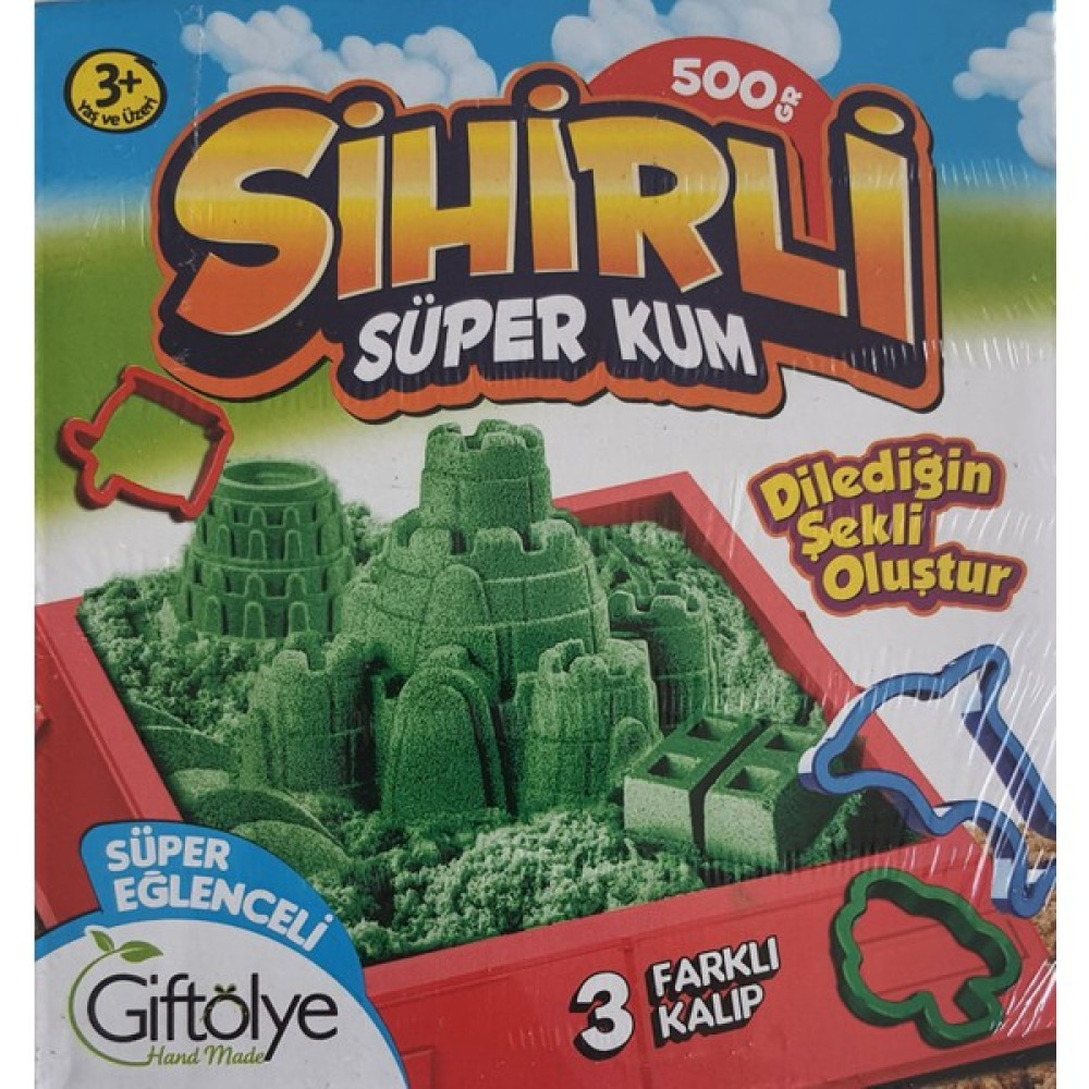 Giftölye Kinetik Kum 500GR(3 Adet Kalıp Hediyeli) Eğitici Oyuncak Fiyatı