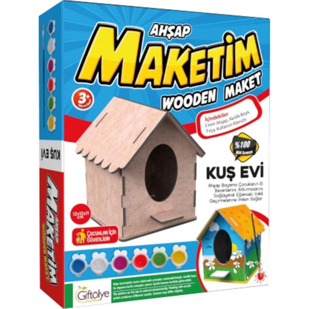 Giftölye Kuş Evi Ahşap Maket Seti Maket Fiyatı