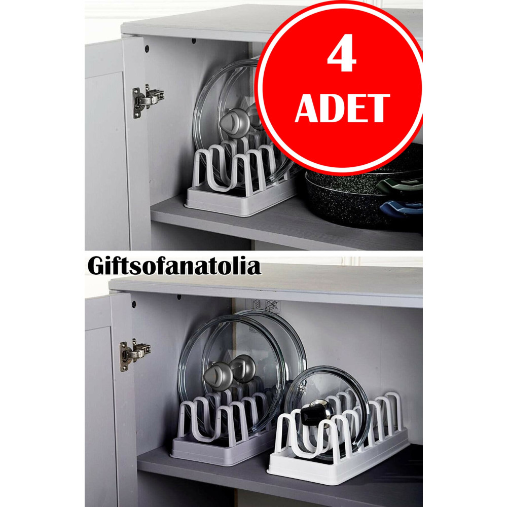 Giftsofanatolia 4 Adet Tencere Kapağı Organizeri - 6 Bölmeli Tencere Kapak Dolap Içi Düzenleyici Kapak Düzenleyicisi Mutfak Gereçleri Fiyatı