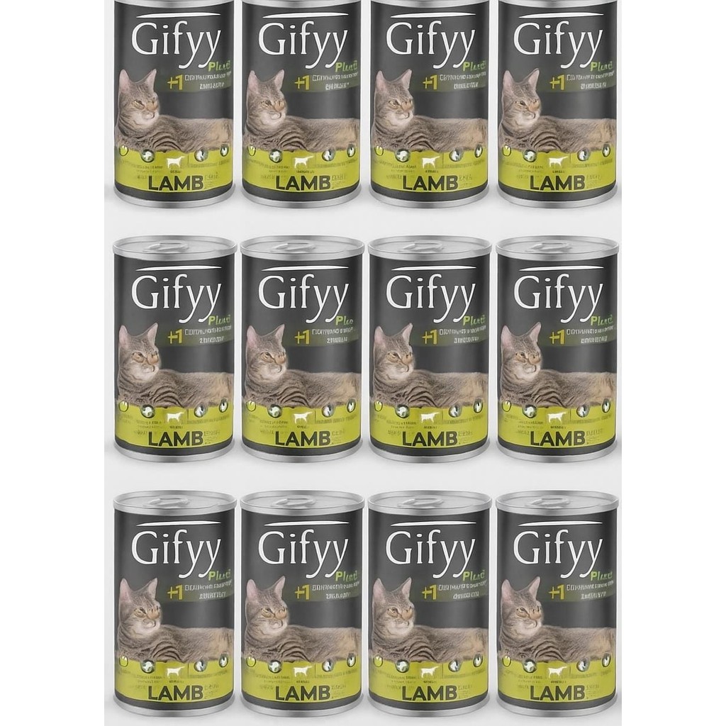 Gifyy Plus Kuzu Etli Yetişkin Kedi Konservesi 12 Adet 400 Gr Diğer Fiyatı