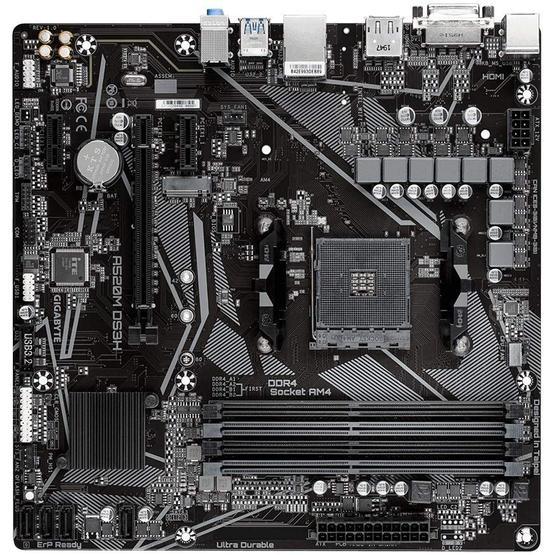 Gigabyte A520M DS3H AMD 4400Mhz (O.C) DDR4 Soket AM4 mATX Anakart