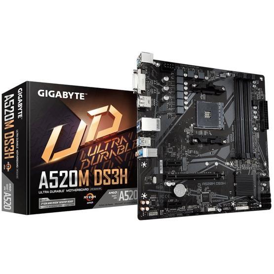 Gigabyte A520M DS3H AMD 4400Mhz (O.C) DDR4 Soket AM4 mATX Anakart