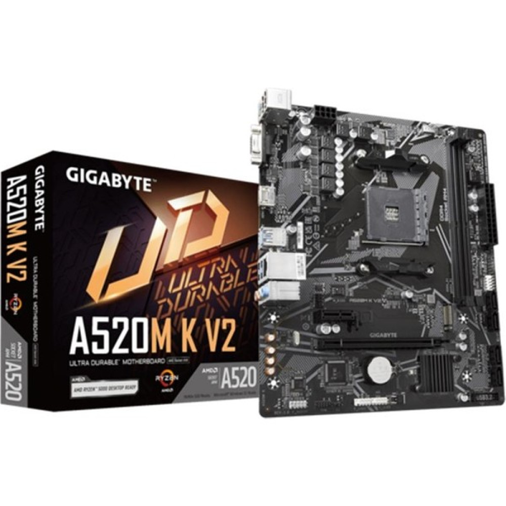 Gıgabyte A520M K V2 1.0 Ddr4 5100MHZ 1xvga 1xhdmı 1xm.2 USB 3.2 Matx Am4 (Amd 5000,5000G ve 4000G Se Anakart Fiyatı