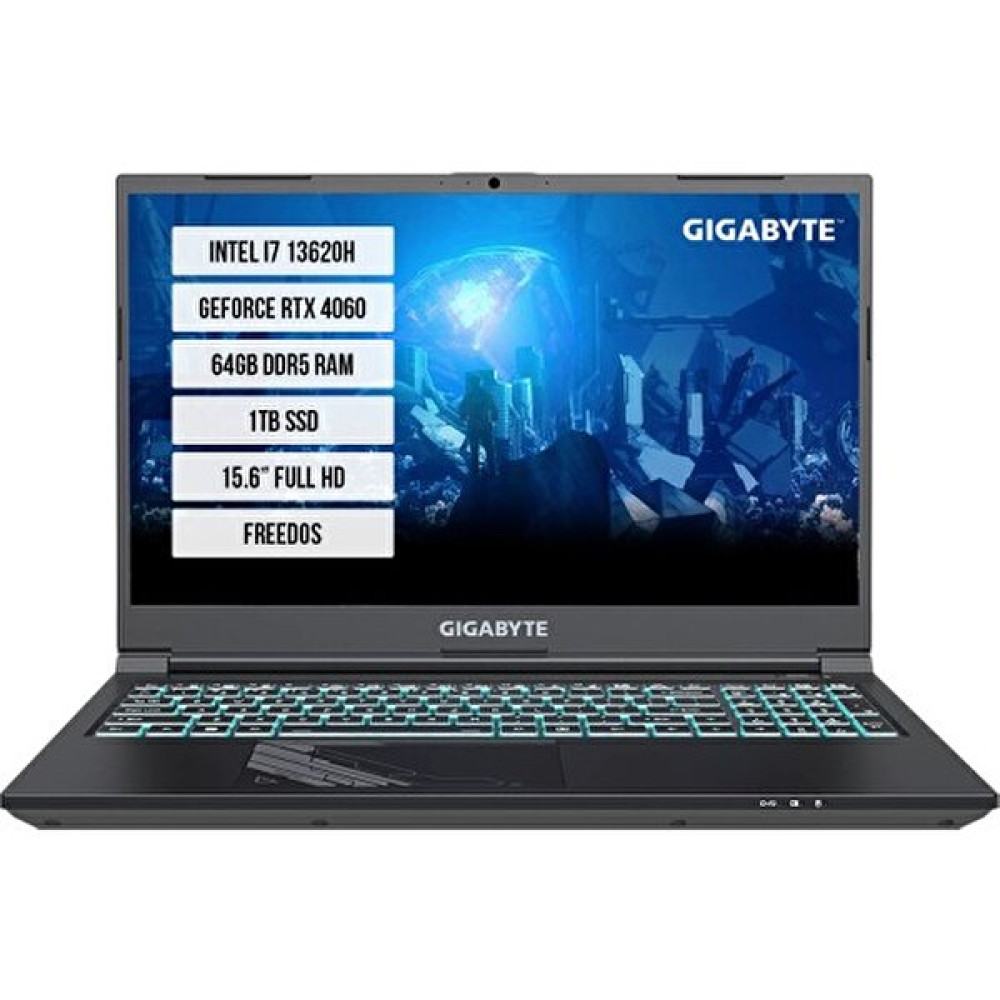 Gigabyte G5 Kf5-H3Ee354Kd-02 Intel Core i7 13620H 15.6" 64 GB RAM 1 TB SSD Rtx4060 FreeDOS Gaming Laptop Dizüstü Bilgisayar Fiyatı