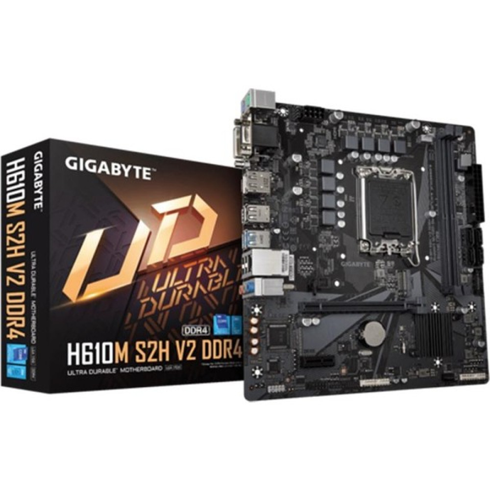 Gıgabyte H610M-S2H-V2-DDR4 3200MHZ 1xvga 1xhdmı 1xdp 1xdvı 1xm.2 USB 3.2 Matx 1700P (13. ve 12.nesil Işlemci Uyumlu) Anakart Fiyatı