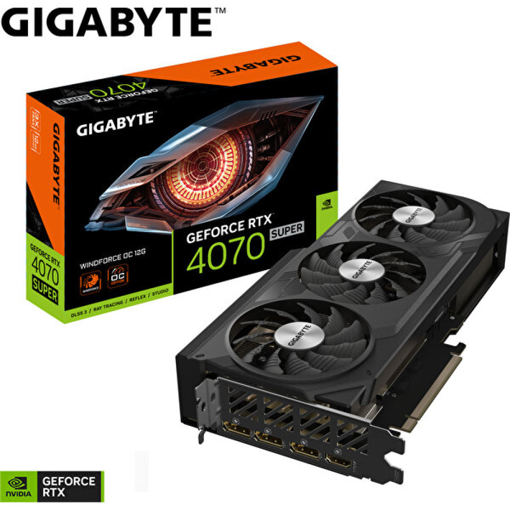 Gigabyte RTX 4070 Super Windforce Oc Nvidia 12GB GDDR6X 192Bit Ekran Kartı GV-N407SWF3OC-12GD Ekran Kartları Fiyatı